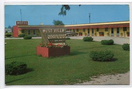 West Villa Motel Westville Indiana 1963 postcard - $6.39