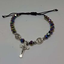 St Benedict/San Benito pulsera / bracelet  with crucifix /Crucifijo / ad... - $125.92 MXN