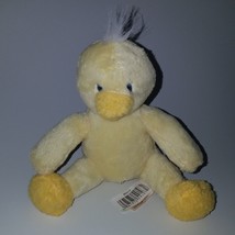 Dan Dee Small 6&quot; Yellow Duck Plush Rattle Lovey Baby Toy Easter - £12.59 GBP