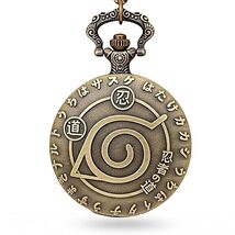 Naruto Style Anime Classic Retro Vintage Quartz Pocket Keychain for Men ... - $23.76
