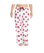 Cutest Kiss Print Pajama Pants: Flirty Loungewear PJs for Cozy Relaxing - $55.33 CAD+