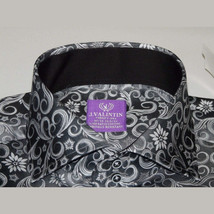 Men Shirt J.Valintin Turkey-Usa 100% Egyption Cotton Axxess Style 7164-10 gray image 12