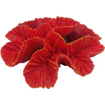 Bright Red Coral Burst 5 Inch Aquarium Decor, Artificial Fish Tank Ornament - £14.05 GBP