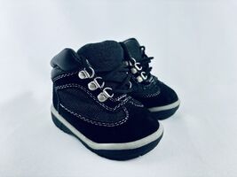 Vintage McKids Black Boots Action Flex Toddler Baby Size 2 Drew Lace Up - $17.88