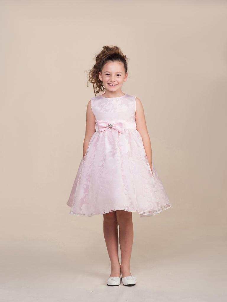 Primary image for Sweet Pink Lace/Satin Flower Girl Holiday Party Pageant Dress, Crayon Kids USA