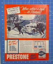 Vintage Print Ad Prestone Anti Freeze Ambulance Blizzard Emergency 13.5&quot; x 10.5&quot; - £13.96 GBP