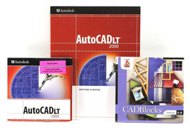 Upgrade Only Autodesk Auto Cad Lt 2000 CD-ROM + Serial Key Cad Blocks - $85.00