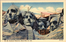 Mt. Rushmore Memorial Black Hills South Dakota Vintage Postcard B4 - £4.38 GBP