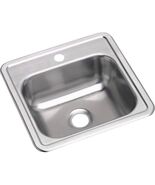 Elkay Dayton 15&quot; Drop In Single Basin Stainless Steel Kitchen Sink, 1 Hole - $69.16