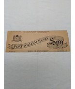 Fort William Henry Spy Vol 8 No 10 Dieu Et Mon Droit Lake George NY Flye... - $21.65
