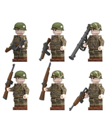 6Pcs WW2 US Airborne 101ST Soldier Minifigure Thompson Bazuca Carbine Mi... - $414.26 MXN