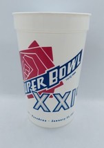 NFL Super Bowl XXI plastic cup Rose Bowl Pasadena Giants Broncos - £11.67 GBP