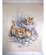 Vintage Lithograph Print By Harry J Moeller No 756 THREE LITTLE FOXES  8... - £10.45 GBP
