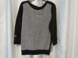 NWT Karen Scott Color Blocked Marled Sweater Deep Black XL Org $46.50 - £9.56 GBP