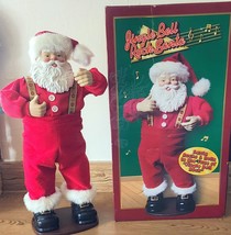 Jingle Bell Rock Santa Singing Dancing Animated Christmas &amp; Box Vintage ... - £53.48 GBP