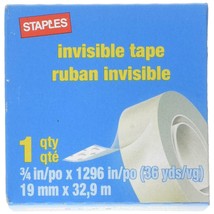 STAPLES 52477-P12 Invisible Tape 12 Pack (Each 36 Yards) - £36.37 GBP