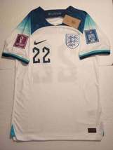 Jude Bellingham England 2022 World Cup Qatar Match Slim White Home Soccer Jersey - £94.81 GBP