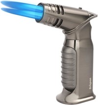 Quad 4 Jet Flame Windproof Butane Lighter With Safety Lock Adjustable Refillable - £27.06 GBP