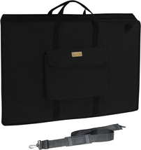Lightweight Art Portfolio Bag, Black Art Canvas Portfolio Bag with Detachable Sh - £25.92 GBP