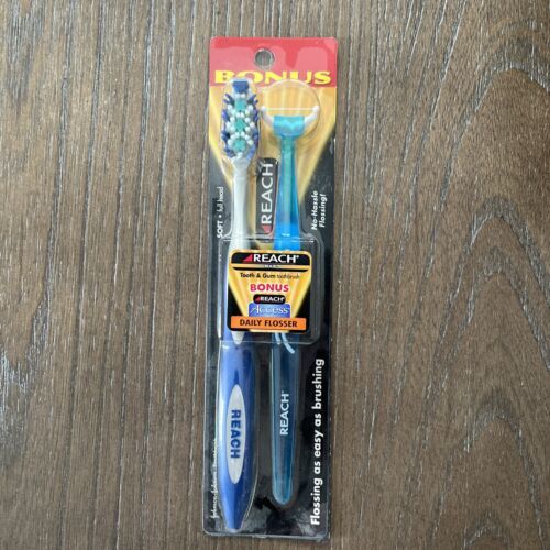Johnson & Johnson Reach Access Daily Flosser Blue BONUS PACK Toothbrush Soft - £15.15 GBP