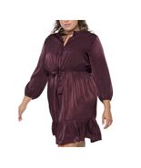 MSRP $89 Black Tape Womens Plus Size Satin Elastic-Waist Dress Purple Si... - $581.14 MXN