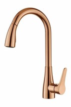 Rose gold pull out kitchen spray faucet mixer tap Single hole /handle de... - £77.84 GBP