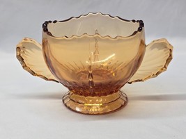1930s Vintage NEW MARTINSVILLE Open Sugar Bowl RADIANCE AMBER - Made In USA - $15.89