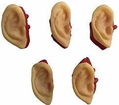 5pc Bloody Body Part Fake Human Severed Ears Zombie Hunter Halloween Horror Prop - £5.37 GBP