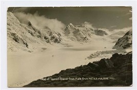 Head of Tasman Glacier from Malte Brun Hut Real Photo Postcard New Zealand - £14.29 GBP