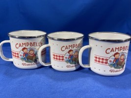 2002 Campbell&#39;s Kids Tin Mugs - Set Of 3  By Houston Harvest - £20.50 GBP