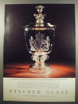 1955 Steuben Glass Crown Cup Ad - From the Collection of H.M. Queen Elizabeth - £14.82 GBP