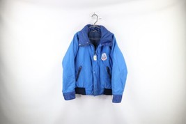 Vintage 80s Mens M / L Team Issued USA Winter Olympics Skiing Puffer Jacket Blue - £55.53 GBP