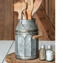 Galvanized Milk Can with Handle - £37.10 GBP