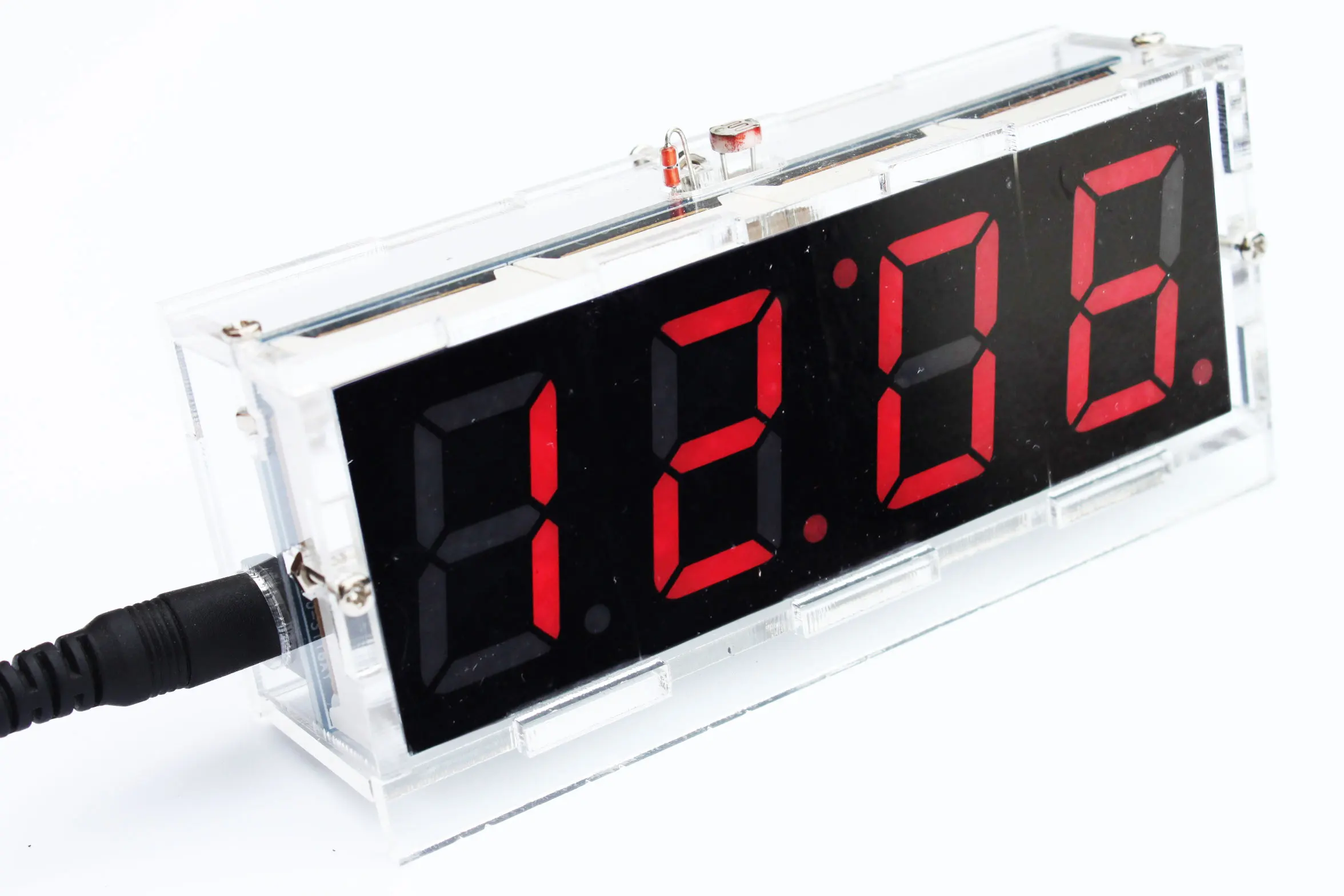 4-digit DIY Digital LED Clock Kit Light Control Temperature Date Time Display wi - £168.21 GBP