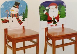 Christmas Table Chair Covers Plastic 1 Ct/Pk Set B, Select: Santa or Frosty - £2.40 GBP