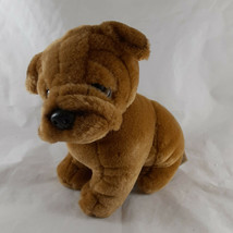Sharpei Dog puppy Plush 9 i nch Gold Brown by Chosun International Vintage - $14.84