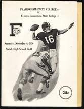 Framingham State College vs W. CT State College NCAA Football Program 11/6/19... - $67.66