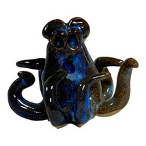 Vintage Studio Art Pottery Ceramic Sculpted Octopus Signed 2” Trinket Miniature - £14.92 GBP