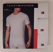 3 Tommy Hilfiger Cotton White Black Crew Neck S M L Xl Xxl T-SHIRTS Undershirts - £39.87 GBP