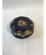 IMPERIAL LIMOGES France Porcelain China Lidded Trinket Box / Dish REAL GOLD - £63.10 GBP