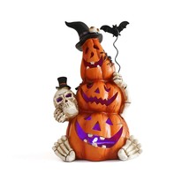 Halloween Pumpkin Decorations With Light Handmade Pumpkin Ornaments For Hallowee - £30.65 GBP