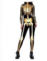 Pink Queen Skull Skeleton Print Women&#39;s Halloween Cosplay Costume One-Piece Cats - £16.48 GBP