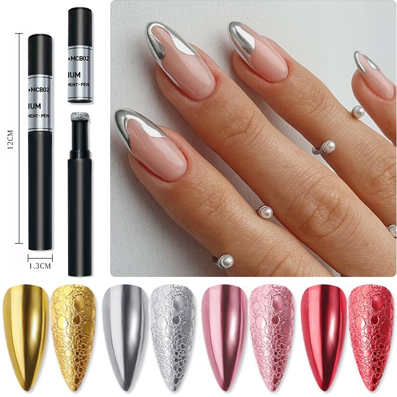 Metallic Pen Powder Cushion - Chrome Glitter Pigment Polish - $10.95