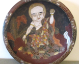 Japanese Edo Period Moriage Slip Pottery Charger Plate Deity Immortal - £1,399.16 GBP