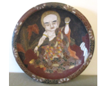 Japanese Edo Period Moriage Slip Pottery Charger Plate Deity Immortal - £1,399.16 GBP