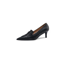 Kanseet New Woman&#39;s Pumps Spring Autumn Black Green Genuine Leather Pointed Toe  - £99.50 GBP