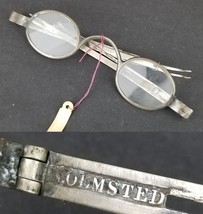 antique wire rim glasses Sterling Silver 925 spectacles expanding N. Olm... - $209.11 CAD