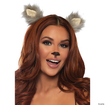 Adult furry animal ear clips-gray - $455.51 MXN