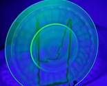 Vintage Federal Depression Glass Green Uranium Salad Plate Vintage 8&quot; Glows - $7.91