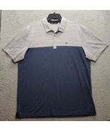 Travis Mathew Polo Shirt Mens 2XL Multi Colorblock Golf Performance Slit... - $33.31 CAD